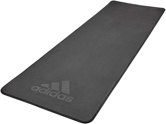 Adidas Professional Yoga Mat Exercise Training Floor Gym Fitness Judo Pilates - Black Build Your Strength