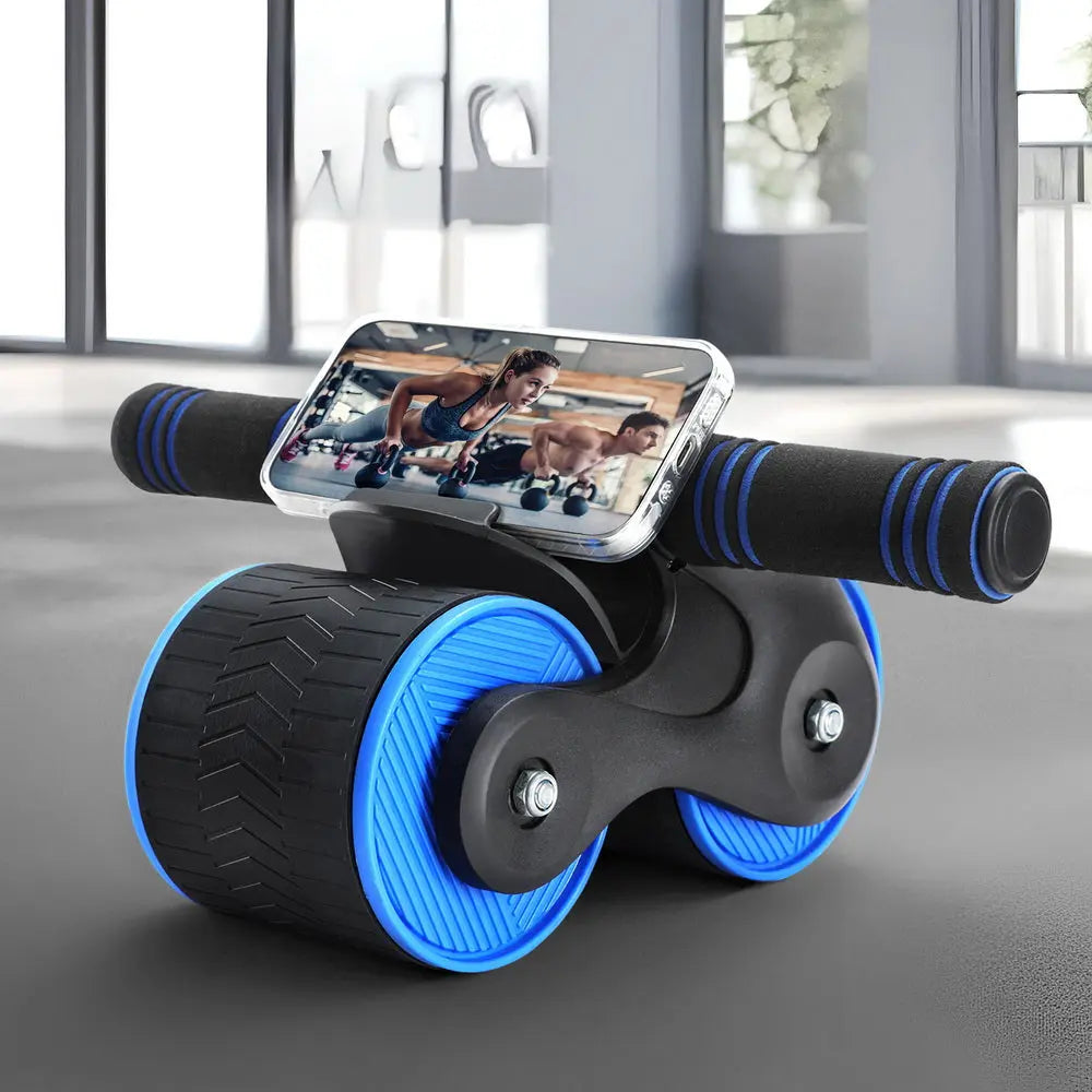Everfit Ab Roller Automatic Rebound Abdominal Wheel Home Gym Workout Blue Build Your Strength