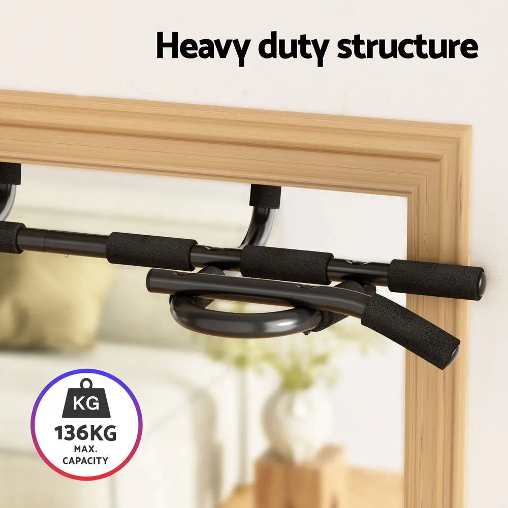 Everfit Pull Up Bar 104CM Doorway Chin Up Horizontal Bar Gym Build Your Strength