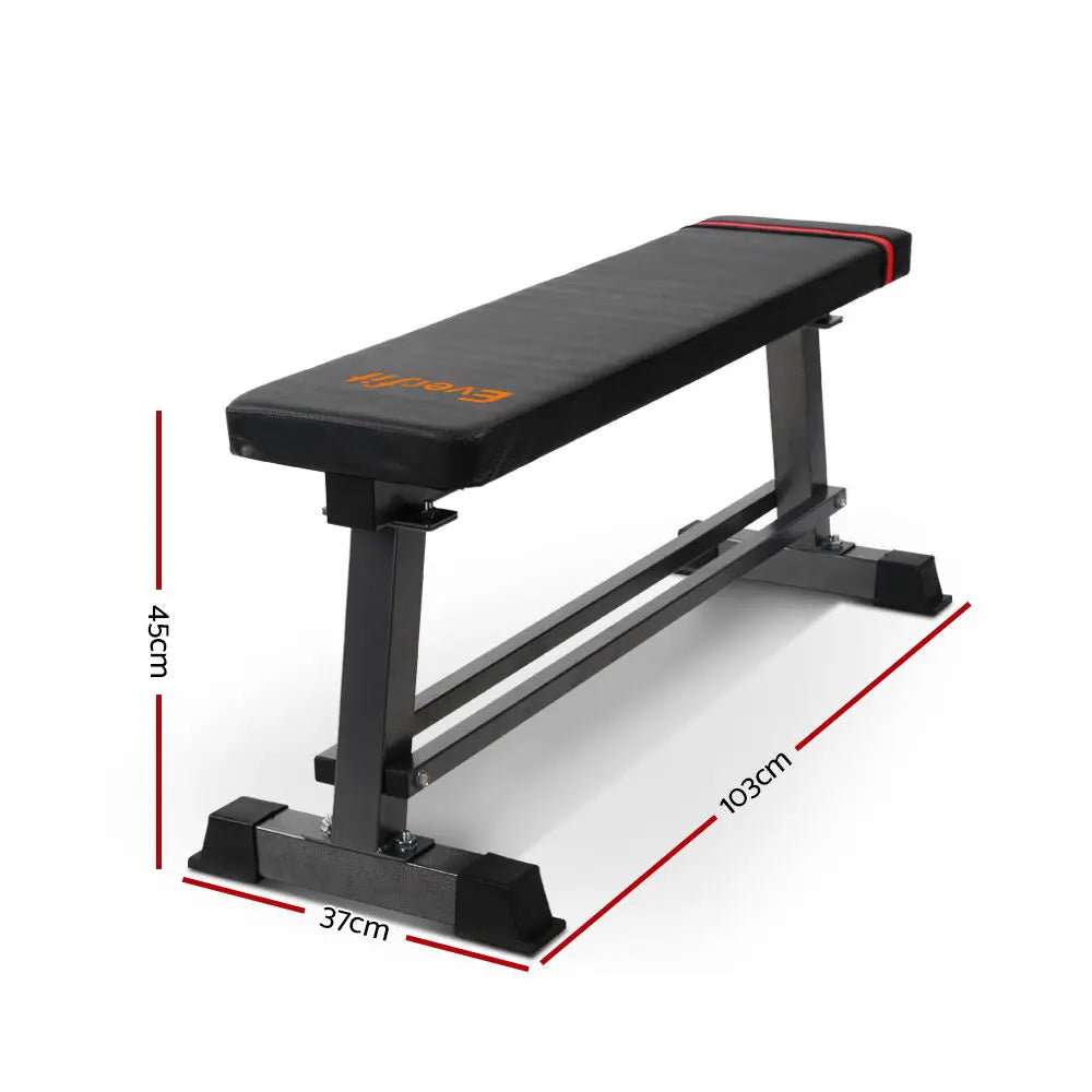 Everfit Weight Bench Flat Bench Press Home Gym Equipment 300kg Capacity Build Your Strength