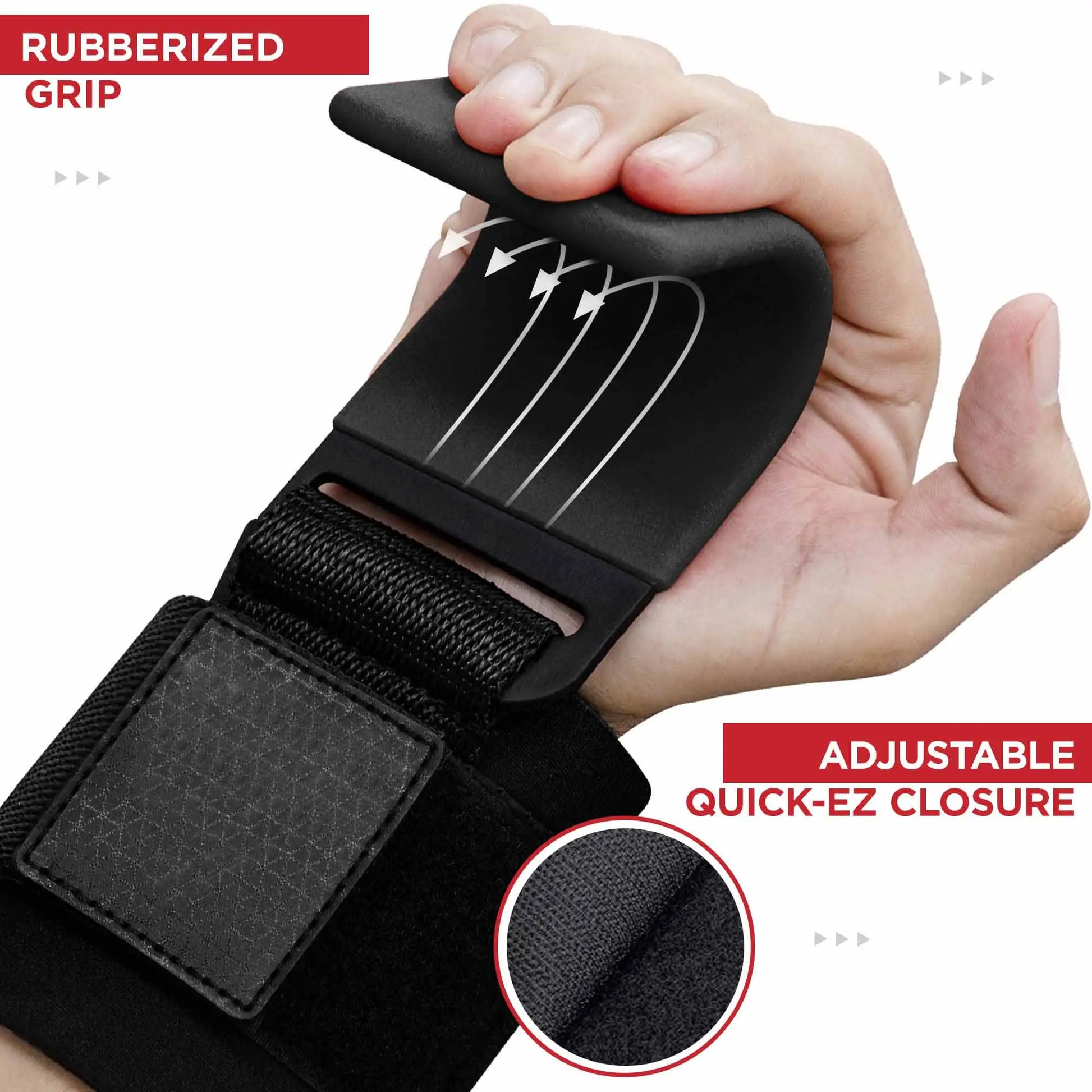 Pair Weight Lifting Hooks Straps Grip Wrist Wrap Support Powerlifting Deadlift Pull Up Build Your Strength