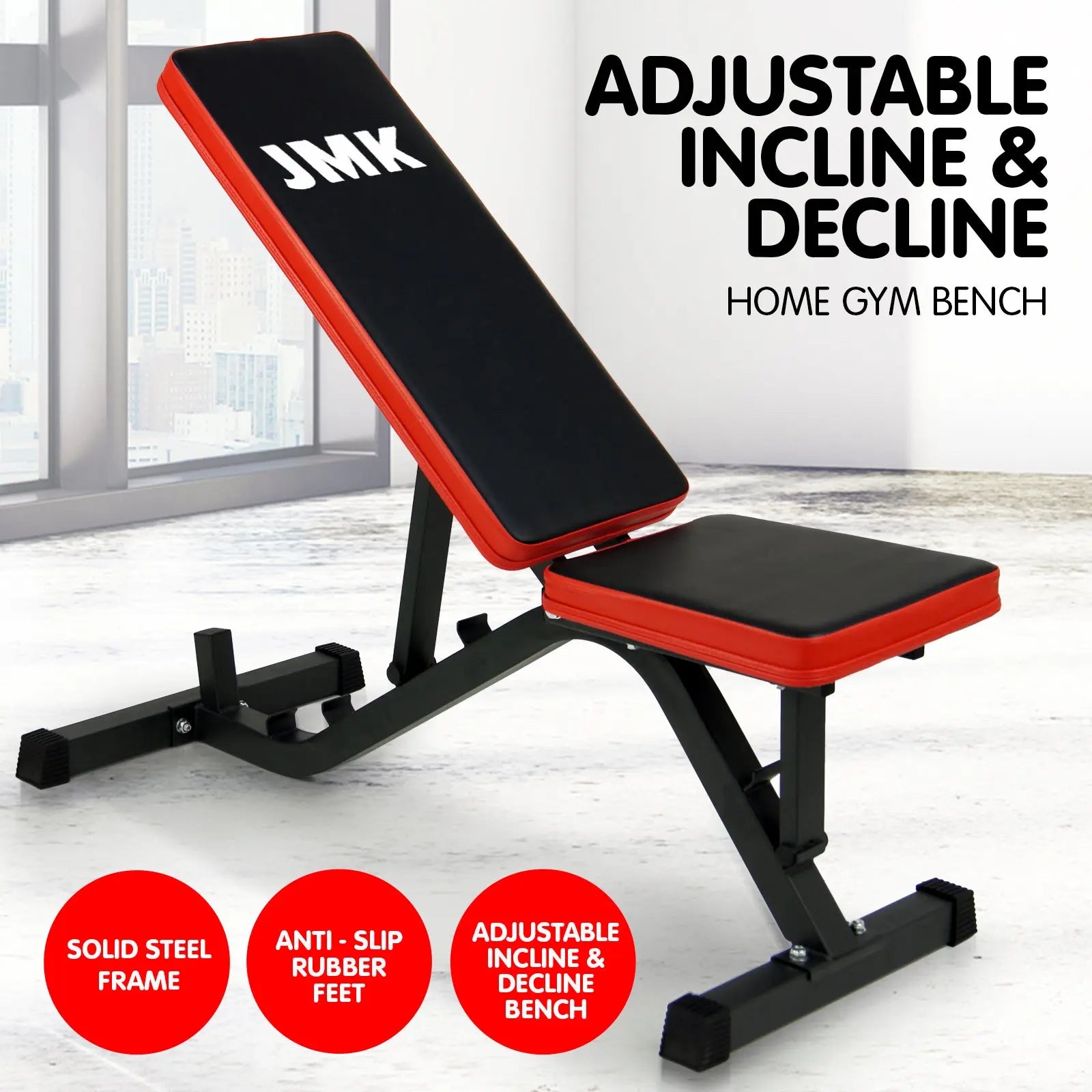Powertrain Adjustable Incline Decline Home Gym Bench Build Your Strength