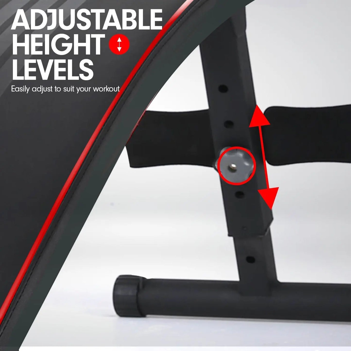 Powertrain Incline Sit-Up Bench with Resistance Bands and Rowing Bar Build Your Strength