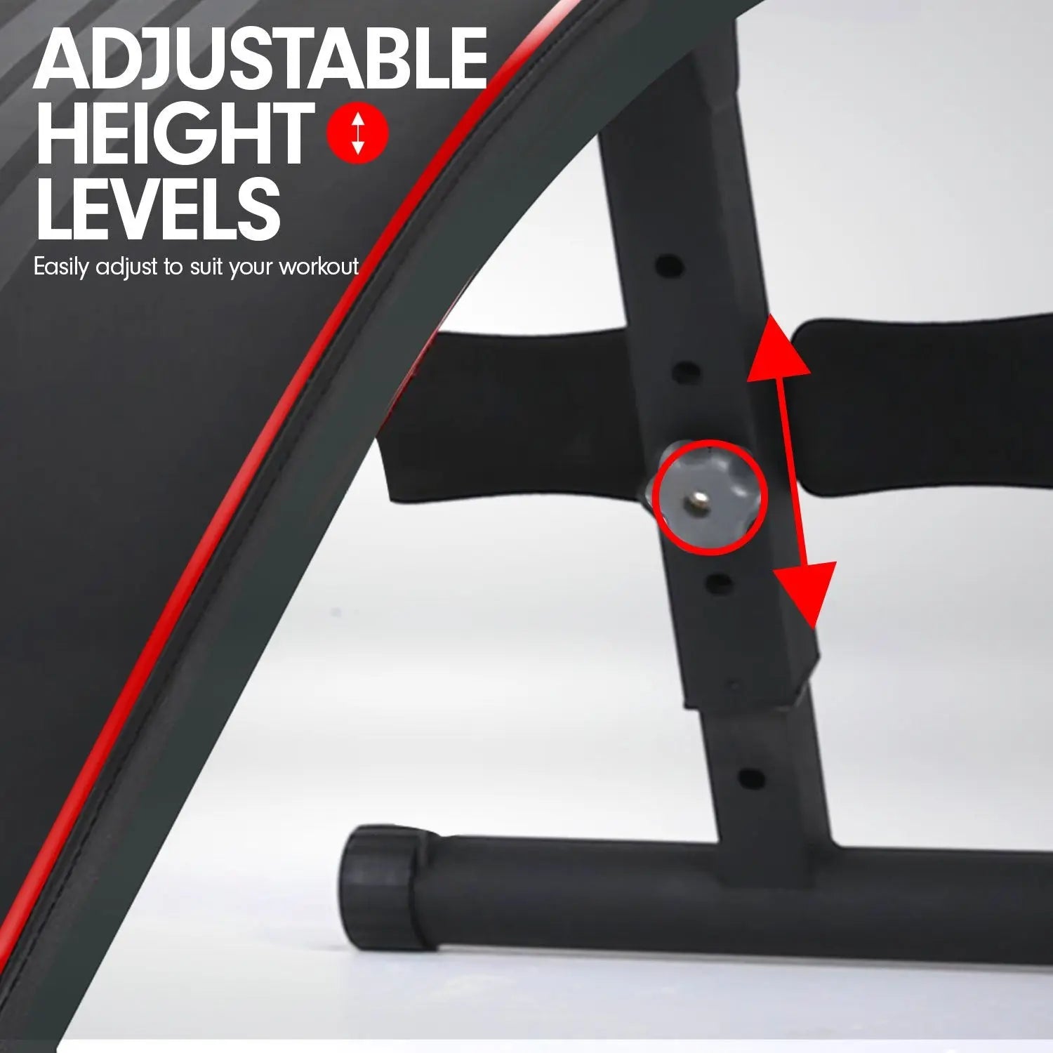 Powertrain Incline Sit-Up Bench with Resistance Bands and Rowing Bar Build Your Strength