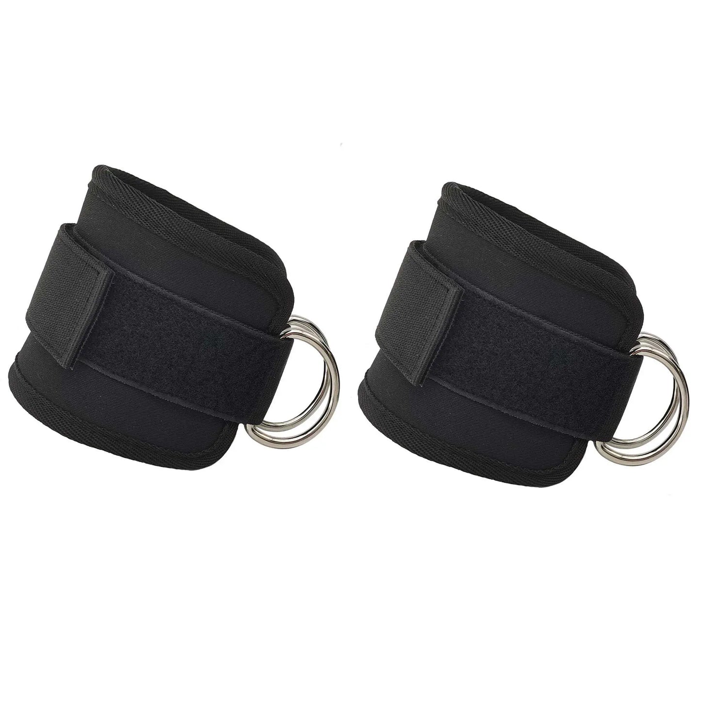 2x Adjustable Ankle Straps for Cable Machines D-Rings Gym Cuff Kickbacks Glute Workouts Leg Extensions Straps Hip Black Build Your Strength