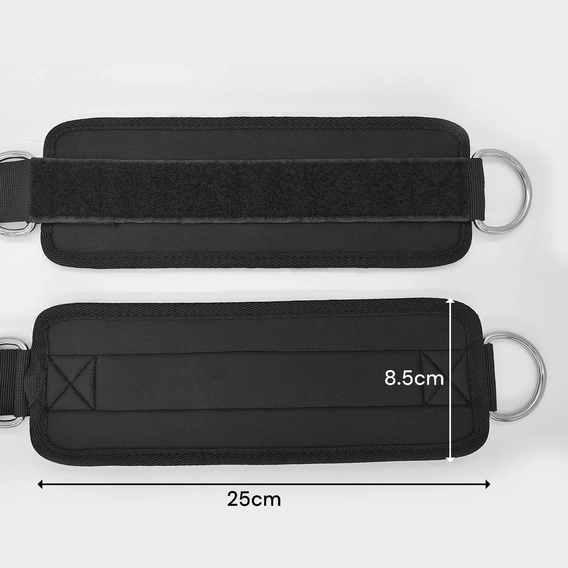 2x Adjustable Ankle Straps for Cable Machines D-Rings Gym Cuff Kickbacks Glute Workouts Leg Extensions Straps Hip Black Build Your Strength