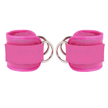 2x Adjustable Ankle Straps for Cable Machines D-Rings Gym Cuff Kickbacks Glute Workouts Leg Extensions Straps Hip Pink Build Your Strength
