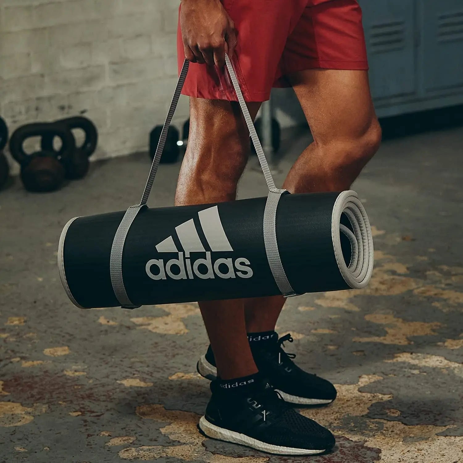 Adidas Exercise Training Floor Mat Gym 10mm Thick Gym Yoga Fitness Judo Pilates Build Your Strength