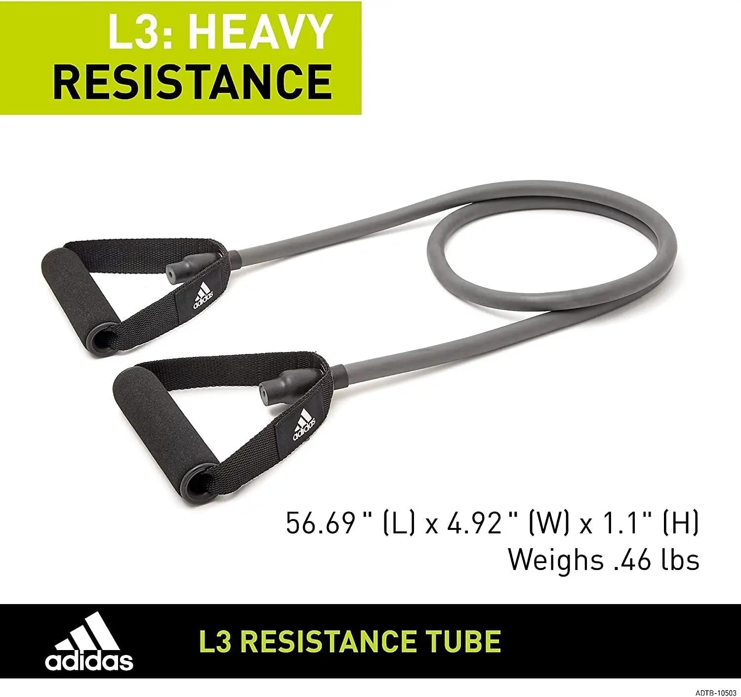 Adidas Resistance Tube Level 3 Elastic Bands Gym Fitness Yoga Workout Strap Build Your Strength
