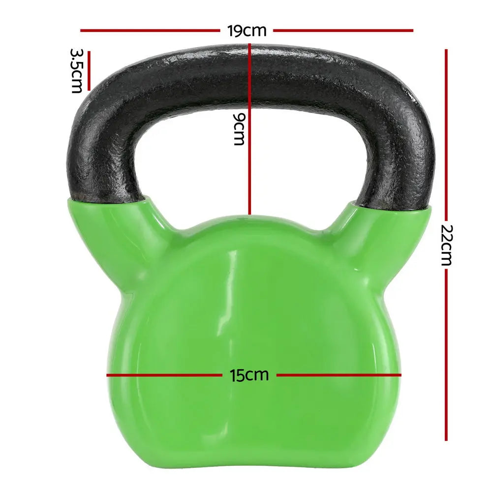 Everfit 8kg Kettlebell Set Weightlifting Bench Dumbbells Kettle Bell Gym Home Build Your Strength
