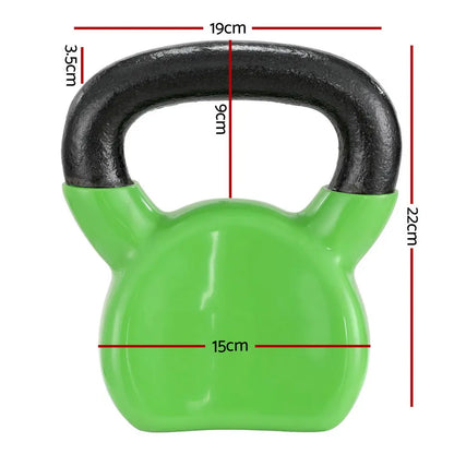 Everfit 8kg Kettlebell Set Weightlifting Bench Dumbbells Kettle Bell Gym Home Build Your Strength