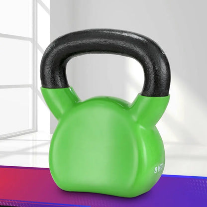 Everfit 8kg Kettlebell Set Weightlifting Bench Dumbbells Kettle Bell Gym Home Build Your Strength