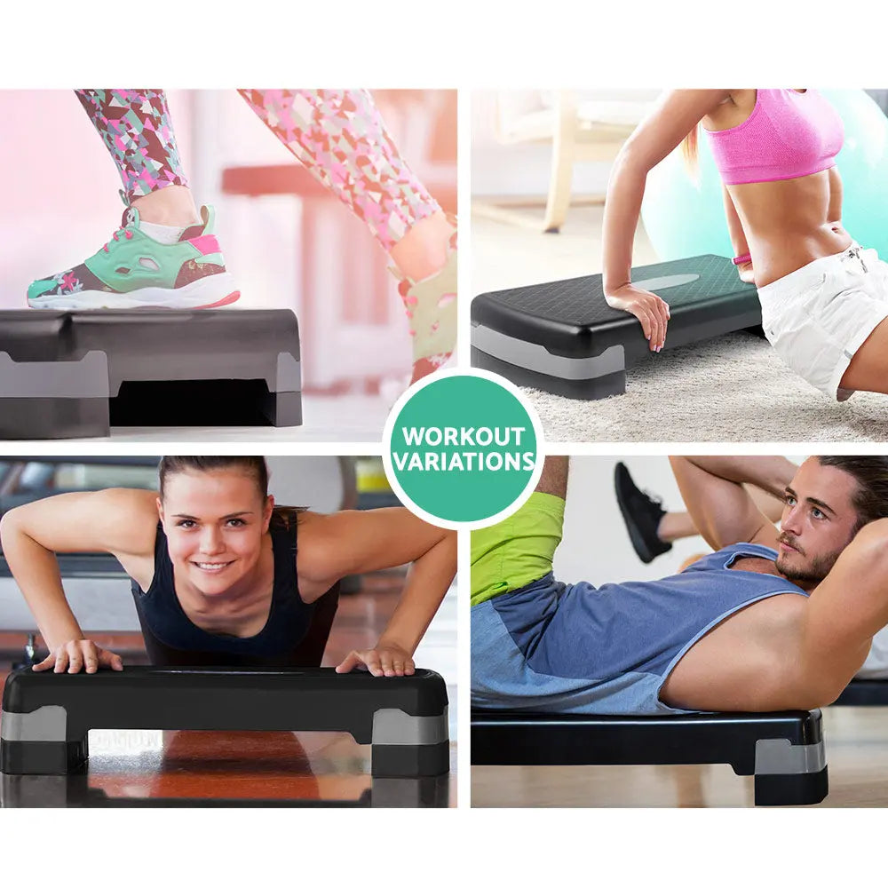 Everfit Aerobic Step Exercise Stepper Steps Home Gym Fitness Block Bench Riser Build Your Strength