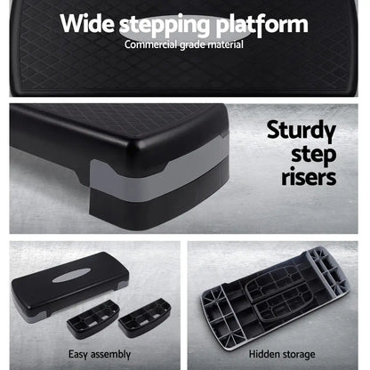 Everfit Aerobic Step Exercise Stepper Steps Home Gym Fitness Block Bench Riser Build Your Strength
