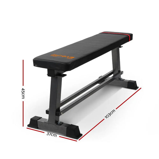 Everfit Weight Bench Flat Bench Press Home Gym Equipment 300kg Capacity Build Your Strength