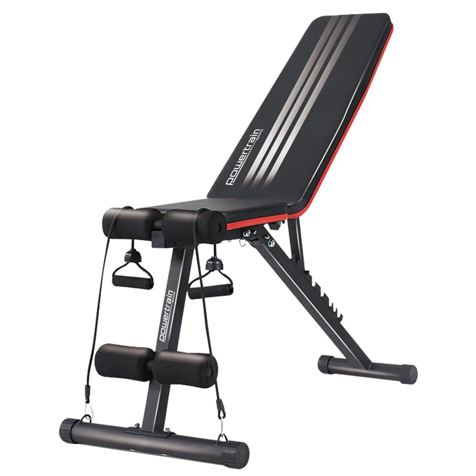 Powertrain Adjustable Incline Decline Exercise Bench Resistance Bands Build Your Strength