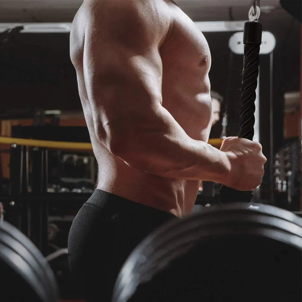 Single Grip Tricep PullDown Rope Cable Attachment Pull Down Rope Tricep Rope Pully Build Your Strength