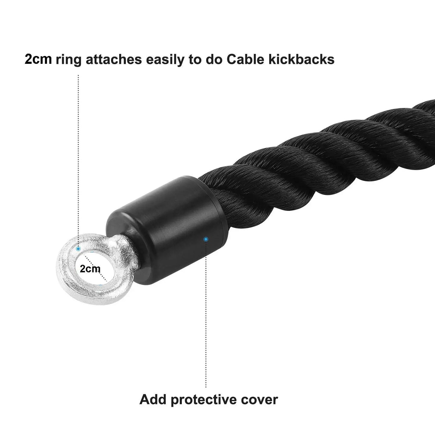 Single Grip Tricep PullDown Rope Cable Attachment Pull Down Rope Tricep Rope Pully Build Your Strength